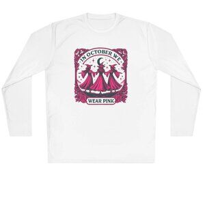October Wear Pink Long Sleeve Tee for Breast Cancer Awareness